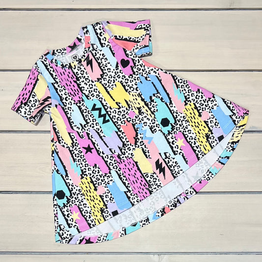 TSHIRT DRESS 90s BRUSH STROKE