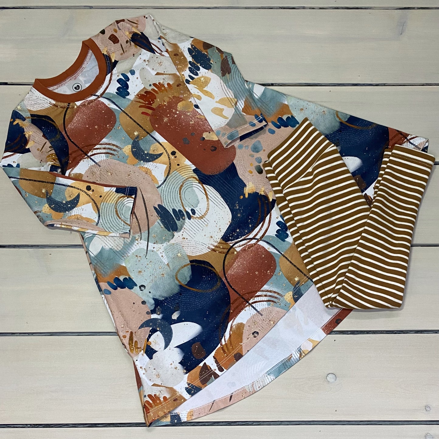 SUPER SKINNY LEGGINGS CARAMEL STRIPES