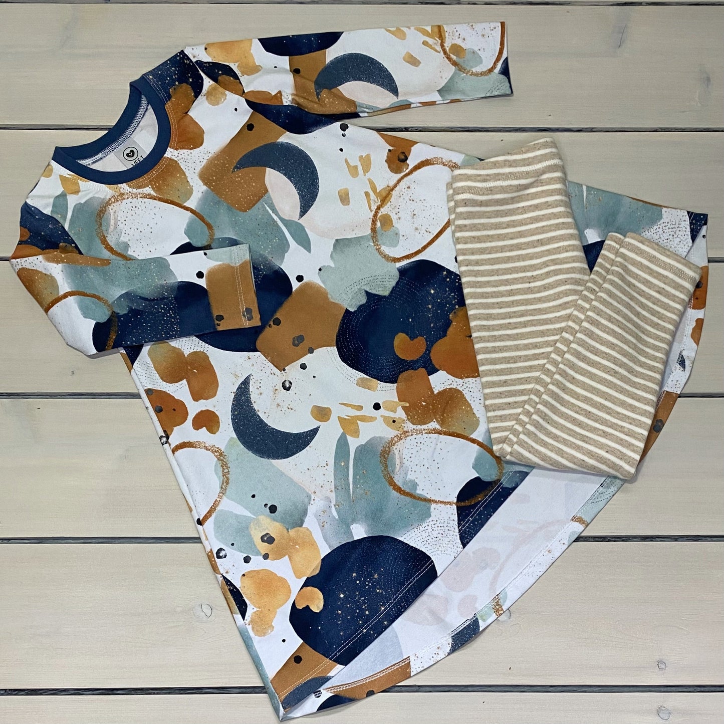 CLASSIC LEGGINGS OATMEAL STRIPES