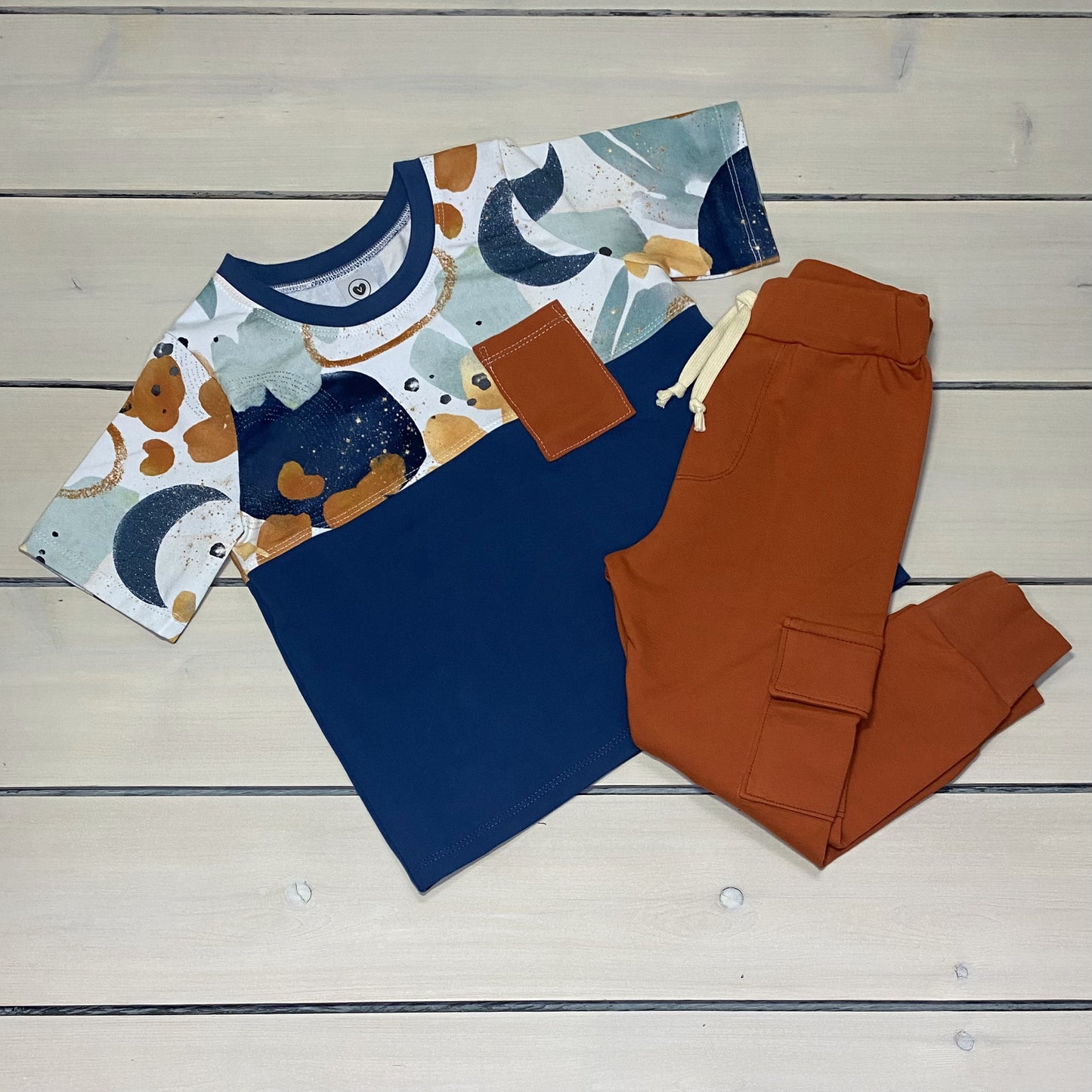 COLOUR BLOCKED TEE NEPTUNE