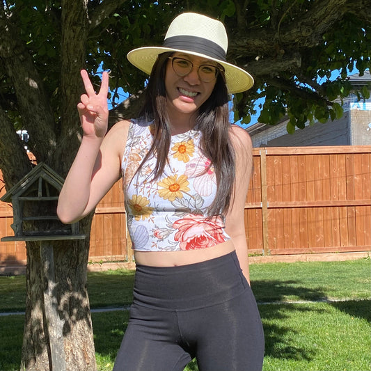 BE FREE TANK ADULT VINTAGE FLORAL SIZE XL ONLY