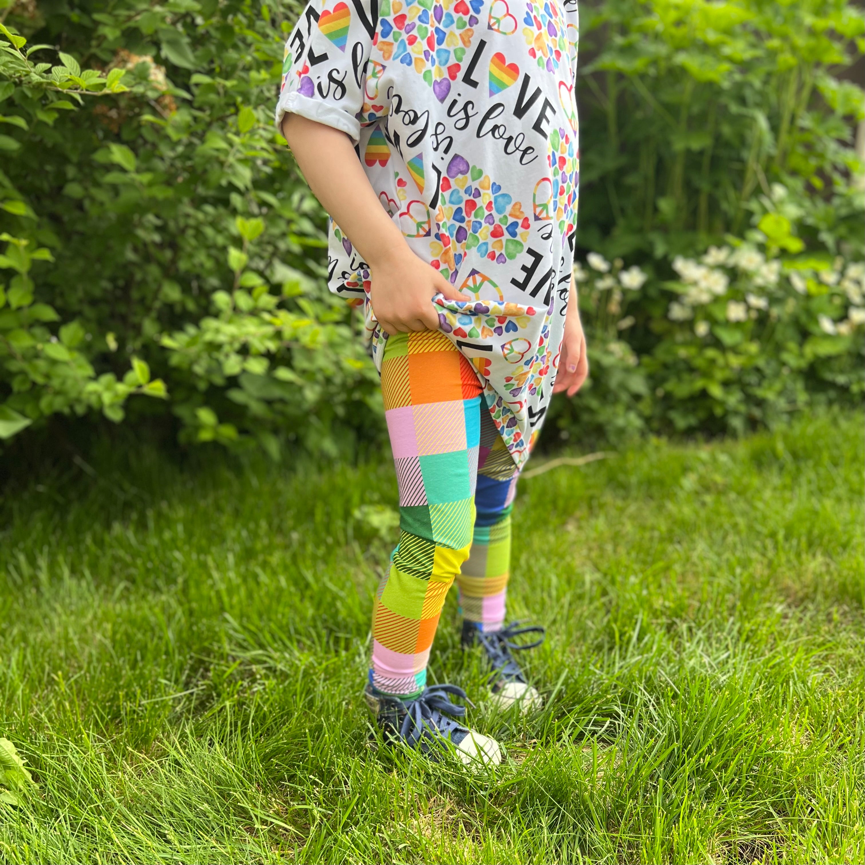 ThreadHeads Rainbow Galaxy Tie-Dye Rayon Leggings