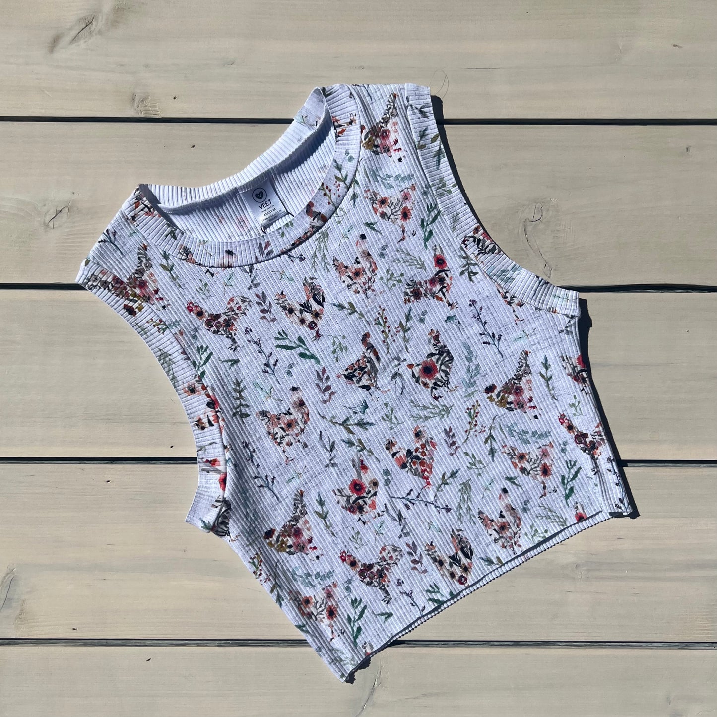 BE FREE TANK ADULT FLORAL CHICKEN SIZE L ONLY