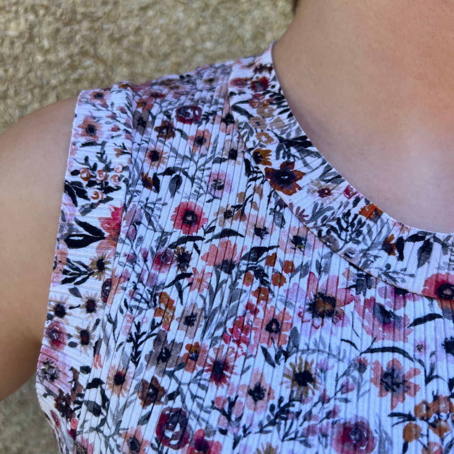 BE FREE TANK ADULT MINI FLORAL