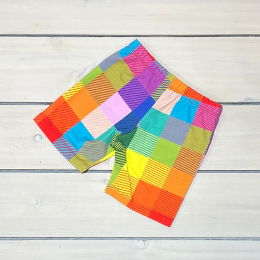 CITY SHORTS RAINBOW PLAID