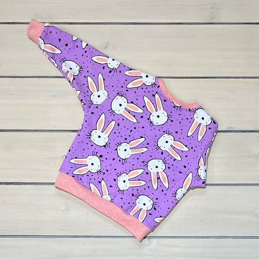 LOUNGE SWEATSHIRT LAVENDER BUNNIES