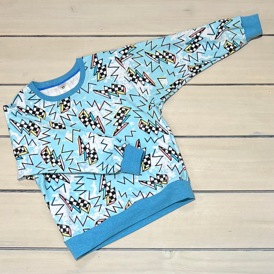 LOUNGE SWEATSHIRT BLUE LIGHTNING