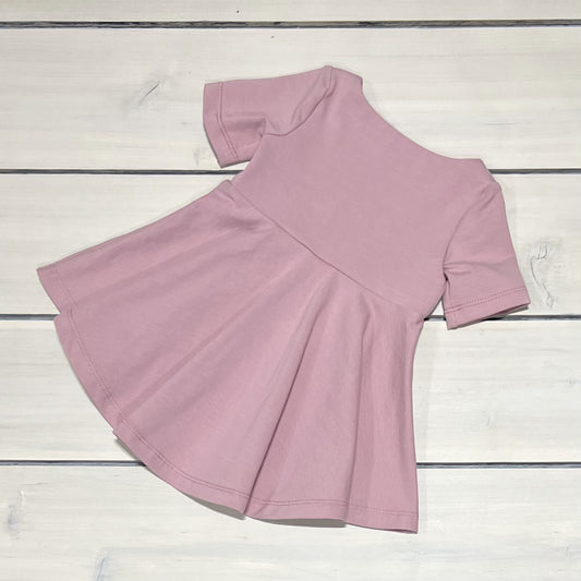 NOT SO BASIC TWIRL DRESS MAUVE