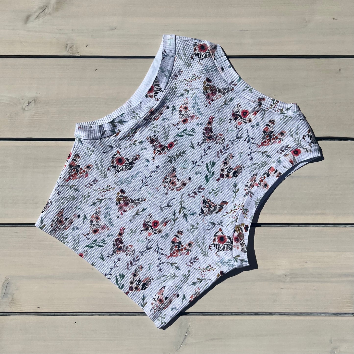 BE FREE TANK ADULT FLORAL CHICKEN SIZE L ONLY